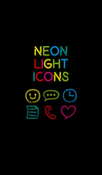 [LINE着せ替え] NEON LIGHT ICONS *の画像1