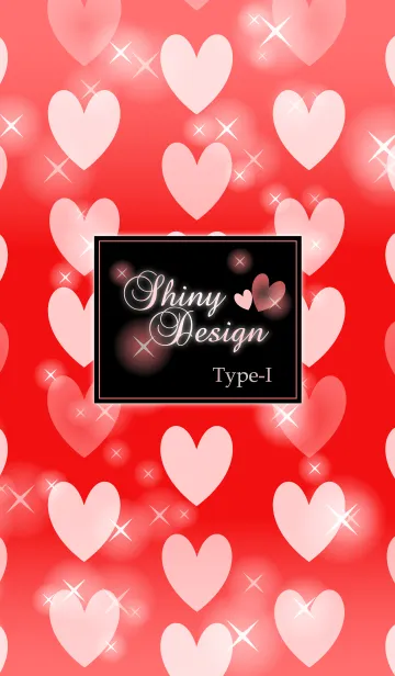 [LINE着せ替え] Shiny Design Type-I 赤＆ハートの画像1