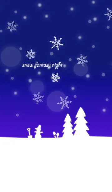 [LINE着せ替え] 雪の夜のファンタジーの画像1