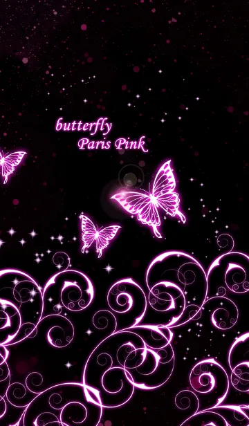 [LINE着せ替え] butterfly Paris Pinkの画像1