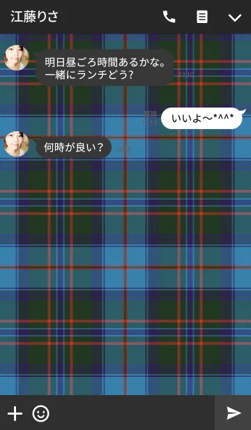 [LINE着せ替え] TARTAN CHECK COLLECTION #23の画像3