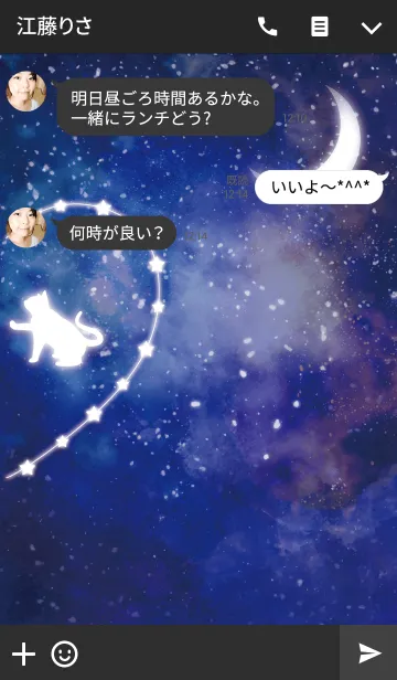 [LINE着せ替え] LOVE PAIR mode -Starry sky-【Girl】*の画像3