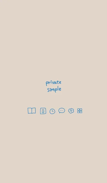 [LINE着せ替え] Private simple -white natural-の画像1