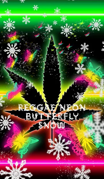 [LINE着せ替え] REGGAE NEON BUTTERFLY SNOWの画像1