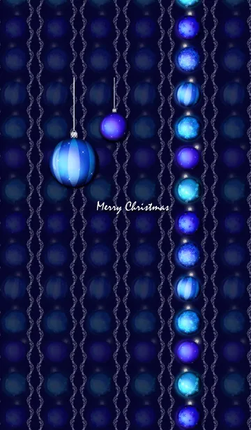 [LINE着せ替え] クリスマスオーナメント -Blue-の画像1