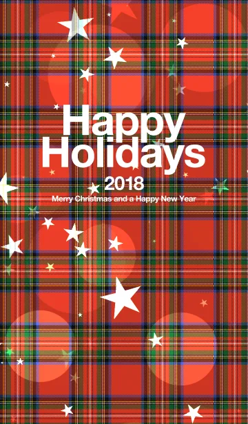 [LINE着せ替え] Happy Holidays 2018 tartan#01の画像1