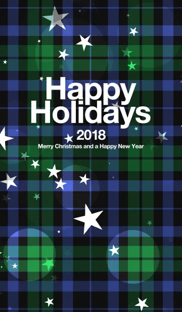 [LINE着せ替え] Happy Holidays 2018 tartan#02の画像1