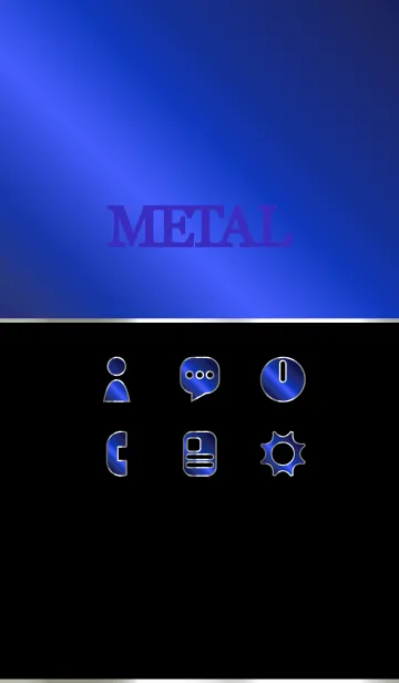 [LINE着せ替え] ブルーアルマイトメタルの画像1