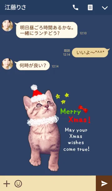 [LINE着せ替え] Pretty Cristmas Cats ☆の画像3