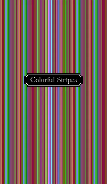 [LINE着せ替え] Colorful stripes Earth colorの画像1