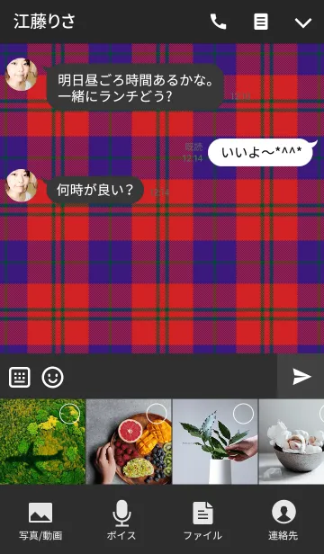 [LINE着せ替え] TARTAN CHECK COLLECTION #25の画像4