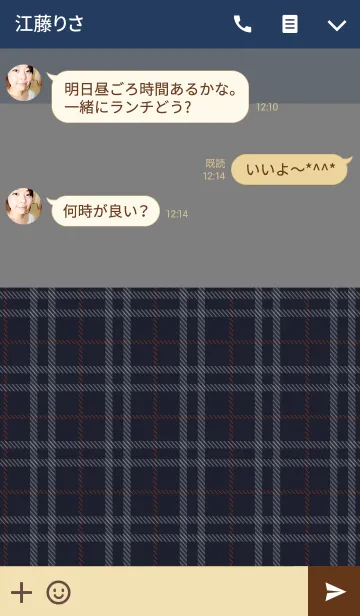 [LINE着せ替え] タータンチェック*バイカラーの画像3