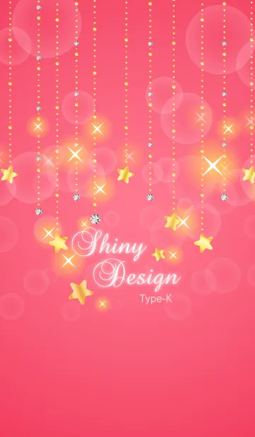 [LINE着せ替え] Shiny Design Type-K ローズ＆スター★の画像1