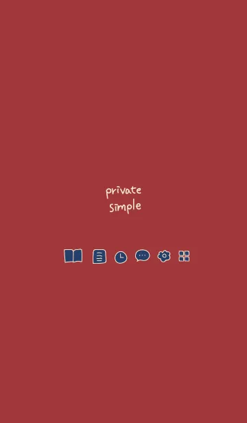 [LINE着せ替え] Private simple -cardinal-の画像1