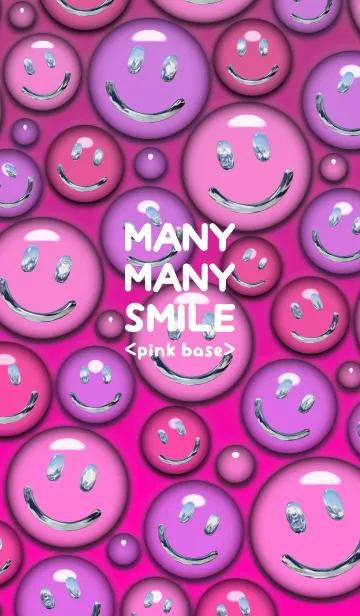 [LINE着せ替え] MANY MANY SMILE <pink base>の画像1