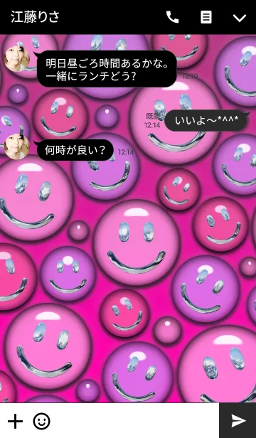 [LINE着せ替え] MANY MANY SMILE <pink base>の画像3