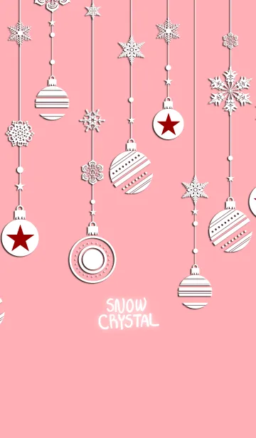 [LINE着せ替え] snow crystal_053_pink ballの画像1