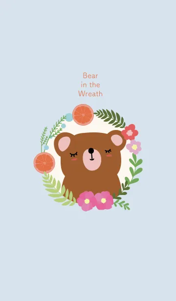 [LINE着せ替え] Bear in the wreathの画像1