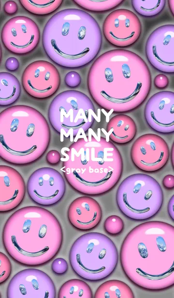 [LINE着せ替え] MANY MANY SMILE <gray base>の画像1