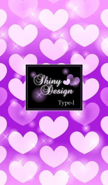 [LINE着せ替え] Shiny Design Type-I 紫＆ハートの画像1