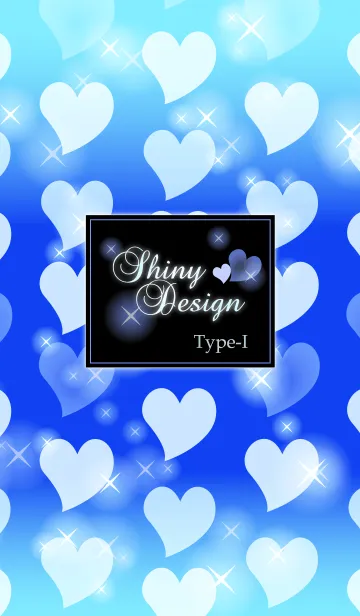 [LINE着せ替え] Shiny Design Type-I 青＆ハートの画像1