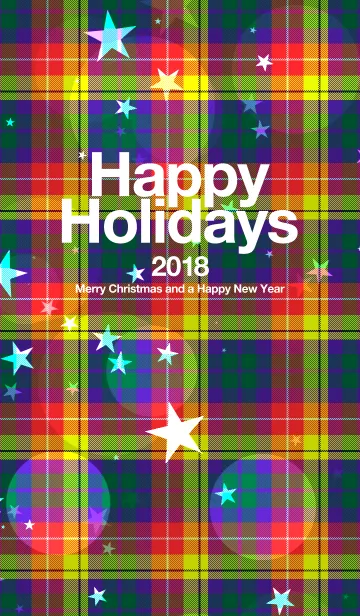 [LINE着せ替え] Happy Holidays 2018 tartan#03の画像1