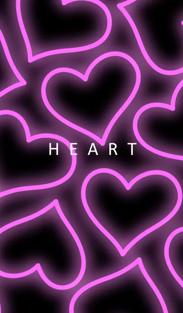 [LINE着せ替え] NEON HEART is FULL -PINK-の画像1