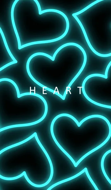 [LINE着せ替え] NEON HEART is FULL -EMERALD-の画像1