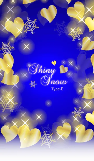 [LINE着せ替え] シャイニースノー☆☆☆ Type-E 雪+青+金の画像1