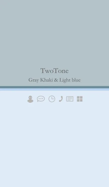 [LINE着せ替え] TwoTone グレーカーキ ＆ ライトブルー*の画像1