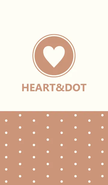 [LINE着せ替え] HEART＆DOT -MILD ORANGE-の画像1