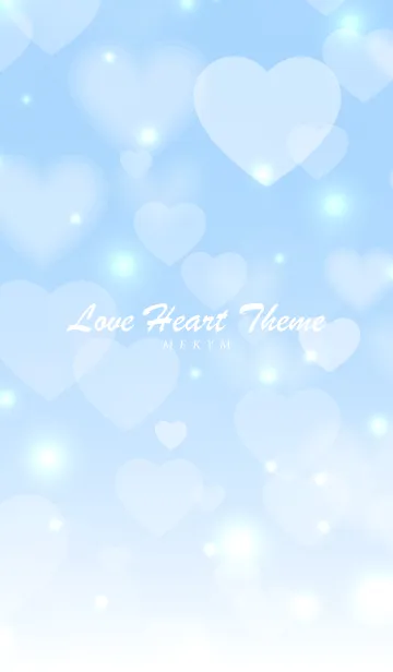 [LINE着せ替え] K I R A K I R A -FLUFFY BLUE HEART-の画像1