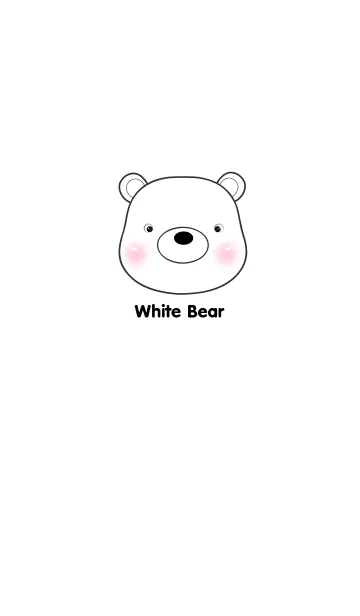 [LINE着せ替え] Simple White Bear Theme Vr.2(jp)の画像1