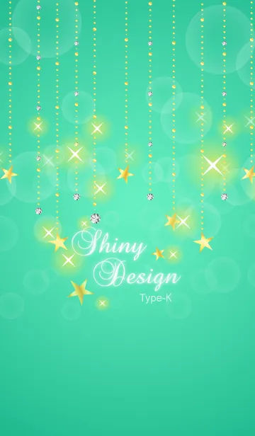 [LINE着せ替え] Shiny Design Type-K ミント＆スター★の画像1