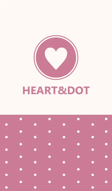 [LINE着せ替え] HEART＆DOT -MILD PINK-の画像1