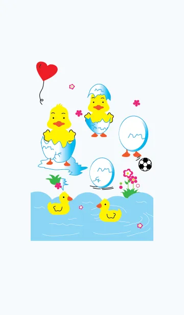 [LINE着せ替え] Cute the duck theme v.1の画像1