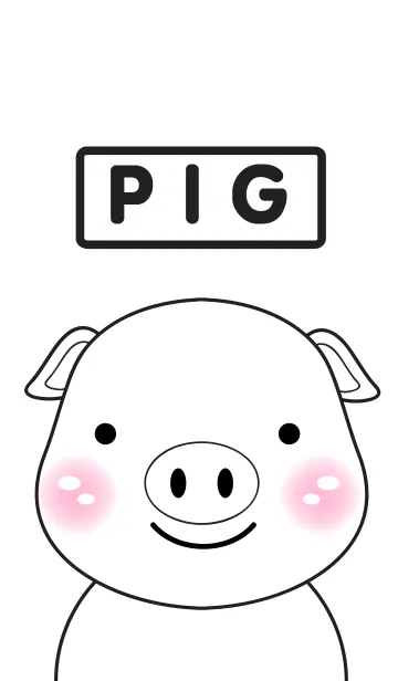 [LINE着せ替え] White Pig (cute)(jp)の画像1