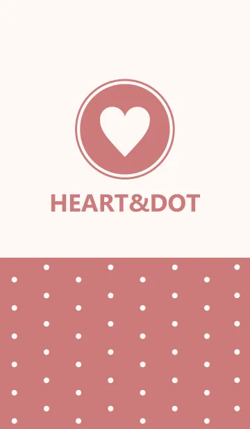 [LINE着せ替え] HEART＆DOT -MILD RED-の画像1