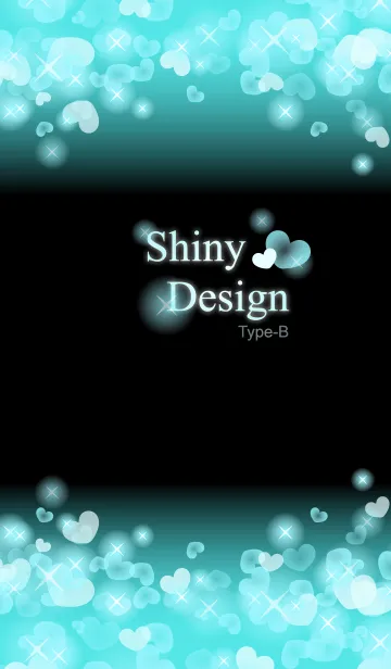 [LINE着せ替え] Shiny Design Type-B ミント＆ハートの画像1