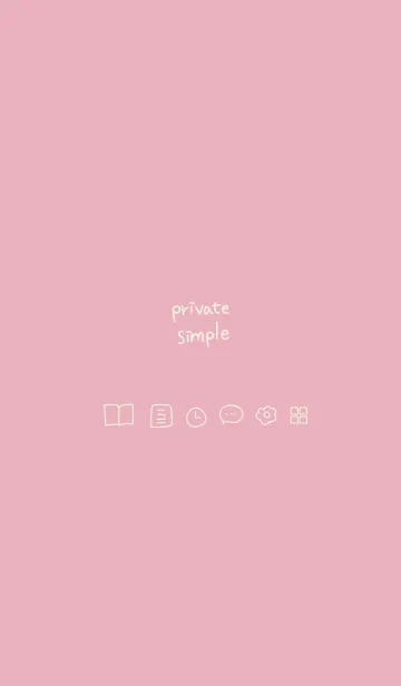 [LINE着せ替え] Private simple -rose pink-の画像1