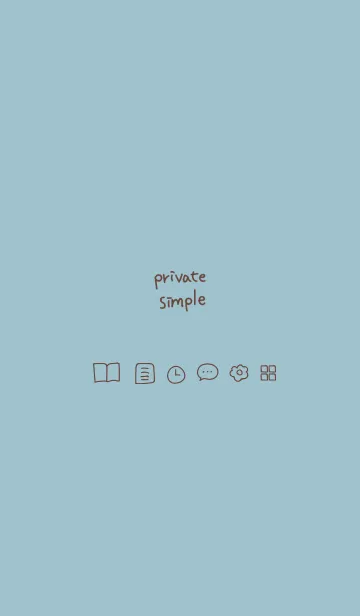 [LINE着せ替え] Private simple -mat blue-の画像1