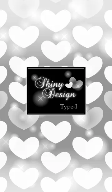 [LINE着せ替え] Shiny Design Type-I シルバー＆ハートの画像1