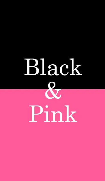 [LINE着せ替え] Simple Black ＆ Pinkの画像1