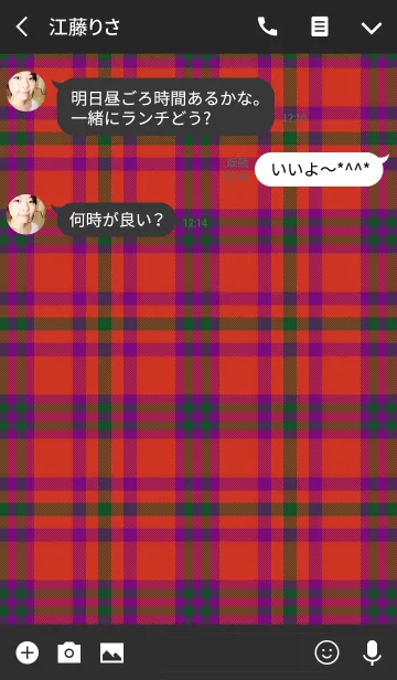 [LINE着せ替え] TARTAN CHECK COLLECTION #38の画像3