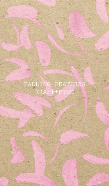 [LINE着せ替え] FALLING FEATHERS -KRAFT+PINK-の画像1