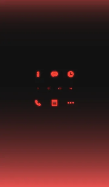 [LINE着せ替え] Simple Icon - RED -の画像1