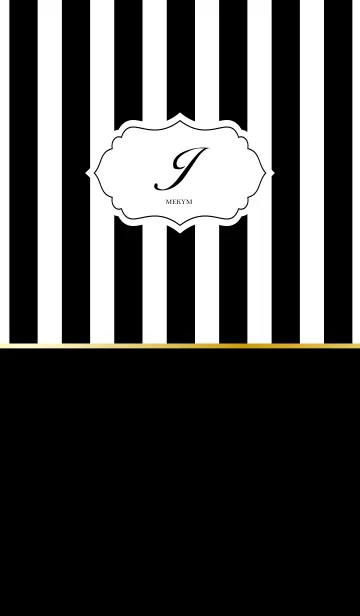 [LINE着せ替え] Initial -J- Monotone Stripeの画像1