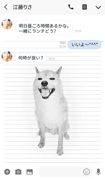 [LINE着せ替え] 柴犬の日常15【らくがき風】の画像3