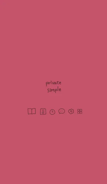 [LINE着せ替え] Private simple -wine red-の画像1