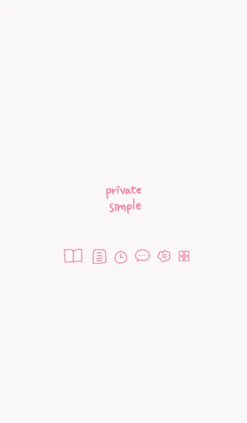 [LINE着せ替え] Private simple -strawberry milk-の画像1